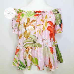 ZARA Summer Off Shoulders Floral Print Top Size  XS